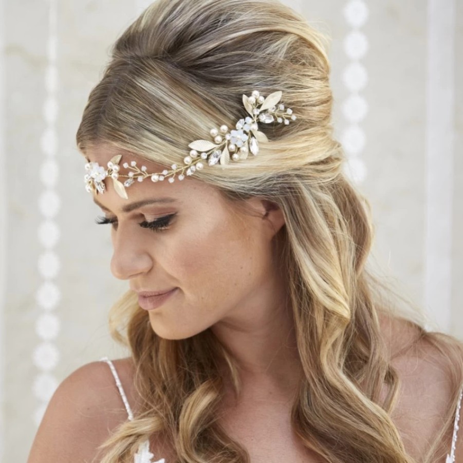 Arianna Arianna Kalani Floral Inspired Half Halo Headpiece Ar572 Best