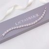 Lace & Favour Langham Cz Crystal Hearts Wedding Bracelet Clearance