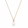 Lace & Favour Dolci Rose Gold Teardrop Pearl Pendant Necklace New