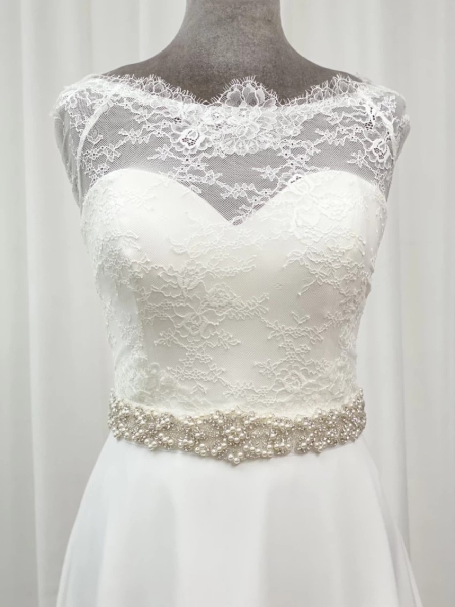 Perfect Bridal Perfect Bridal Lola Pearl And Crystal Embellished Dress Belt Best