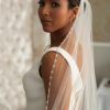 Linzi Jay Linzi Jay Single Tier Veil With Pearl And Beaded Edge La951 Online