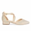 Pink Paradox London Paradox London Inaya Champagne Glitter Cross Strap Low Block Heels Best