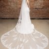 Perfect Bridal Perfect Bridal Ivory Single Tier Corded Lace Cathedral Veil With Motifs New