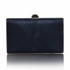 Perfect Bridal Perfect Bridal Bay Navy Criss Cross Satin Clutch Bag Clearance