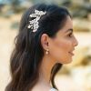 Ivory & Co Ivory And Co Summer Glow Silver Leafy Hair Comb Clearance