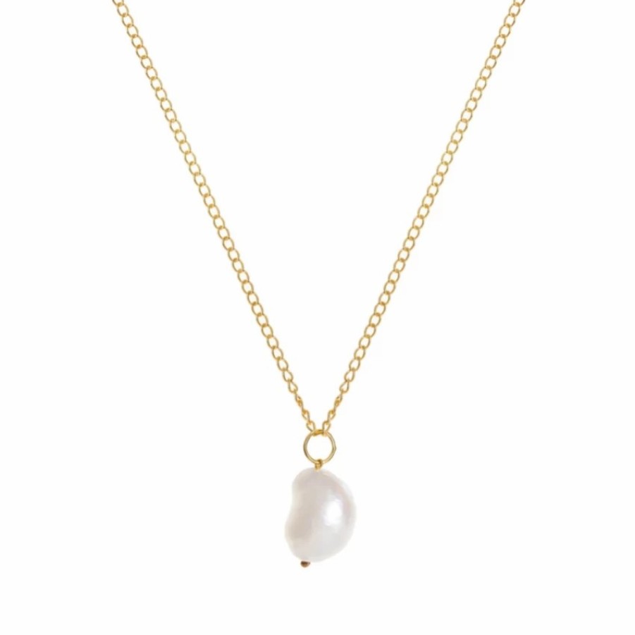 Freya Rose Freya Rose Baroque Pearl 22Ct Gold Pendant Necklace New