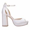 Perfect Bridal Perfect Bridal Camden Dyeable Ivory Satin Block Heel Platform Sandals Online