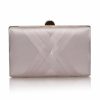 Perfect Bridal Perfect Bridal Bay Taupe Criss Cross Satin Clutch Bag Wholesale