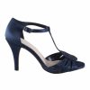 Perfect Bridal Perfect Bridal Perla Navy Crystal Embellished T-Bar Sandals New