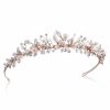 Ivory & Co Ivory And Co Elfin Rose Gold Enamelled Leaves And Crystal Wedding Tiara Best