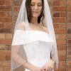 Perfect Bridal Perfect Bridal Ivory Single Tier Pearl And Crystal Edge Fingertip Veil New