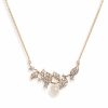 Ivory & Co Ivory And Co Aphrodite Crystal Leaves And Pearl Wedding Necklace (Gold) Wholesale