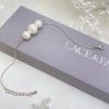 Lace & Favour Sadie Silver Dainty Pearl Bracelet Wholesale