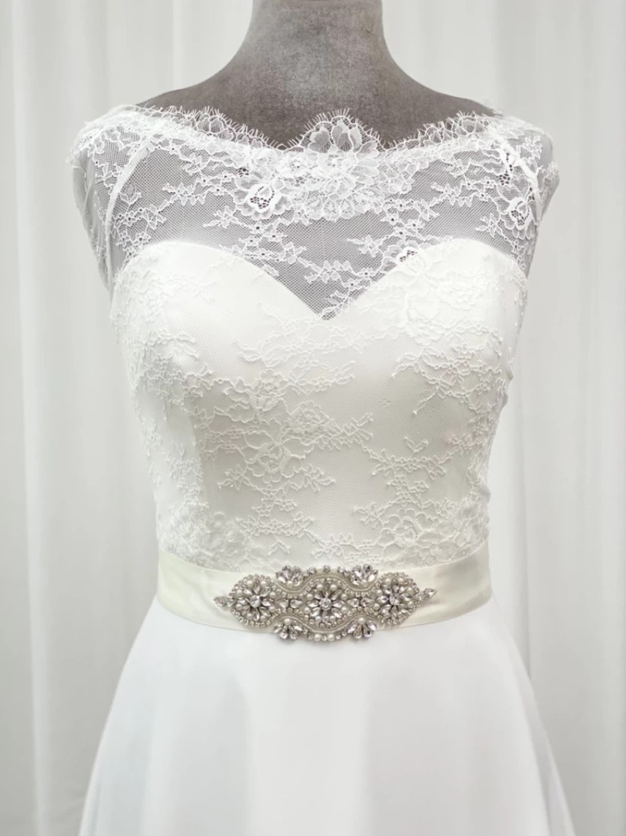 Perfect Bridal Perfect Bridal Isla Floral Crystal, Pearl And Beaded Dress Belt Wholesale