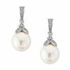 Lace & Favour Opulence Pearl Wedding Earrings (Silver) Wholesale