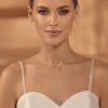 Bianco Evento Bianco Detachable Thin Ivory Beaded Wedding Dress Straps Best