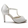 Rainbow Club Rainbow Club Adrianna Ivory Satin And Tulle T-Bar Sandals Hot