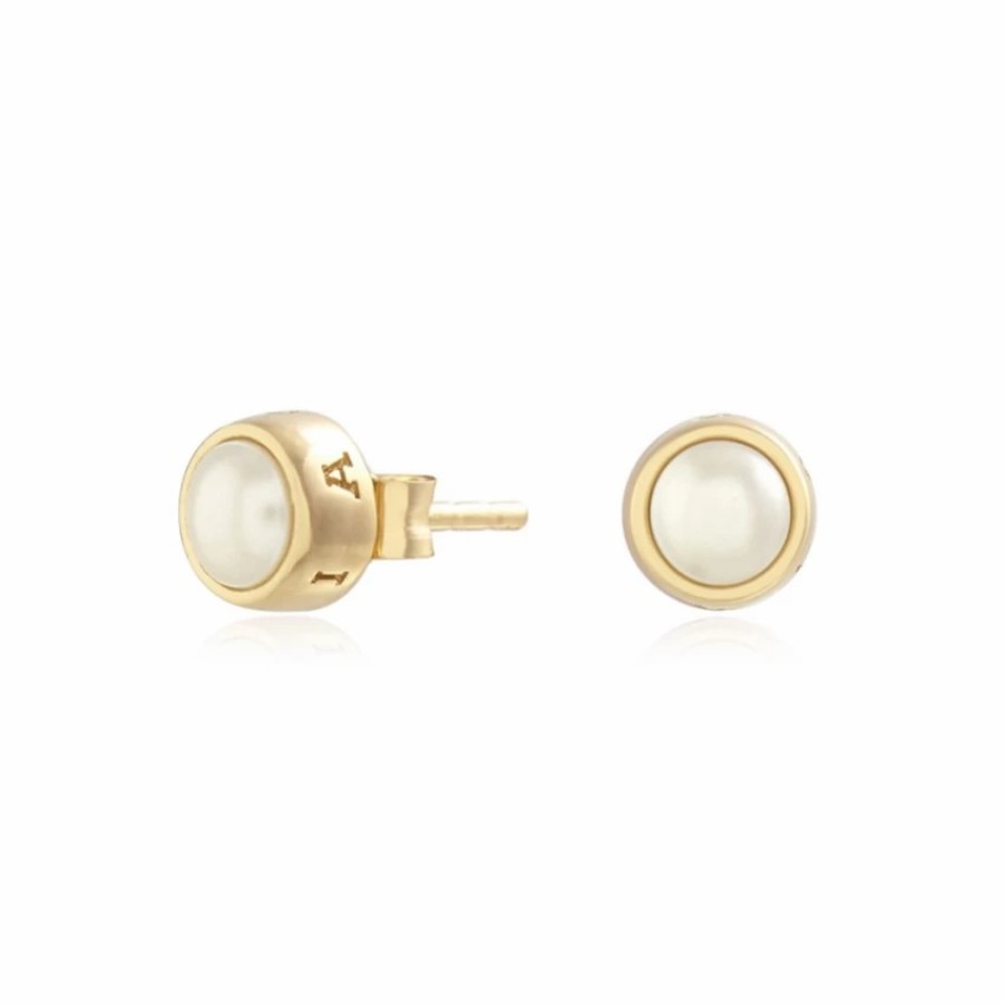 Olivia Burton Olivia Burton Classic Pearl Gold Stud Earrings Hot