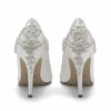 Rainbow Club Rainbow Club Willow Ivory Satin Embellished Heel Court Shoes New