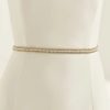 Bianco Evento Bianco Narrow Pearl And Diamante Satin Bridal Belt Hot