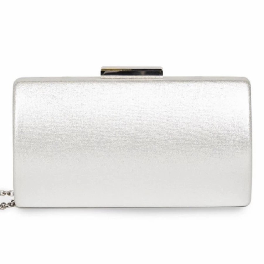 Pink Paradox London Paradox London Dionne Silver Shimmer Box Clutch Bag Online