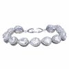 Lace & Favour Hampton Teardrop Cubic Zirconia Wedding Bracelet (Silver) Online