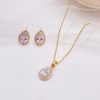 Lace & Favour Lulu Gold Crystal Stud Wedding Jewellery Set Hot