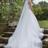 Joyce Jackson Joyce Jackson Dawn Chapel Length Veil With Beaded Floral Motifs Hot