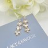 Lace & Favour Amalia Gold Cubic Zirconia And Pearl Drop Earrings Wholesale