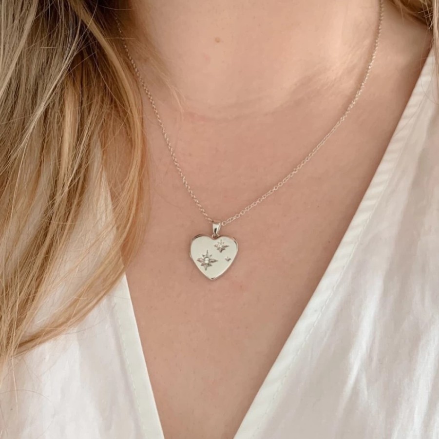 Olivia Burton Olivia Burton Silver North Star Locket Necklace Online