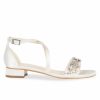 Pink Paradox London Paradox London Elyse Ivory Satin Embellished Flat Bridal Sandals Wholesale