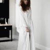 Arianna Arianna Beatrix Long Satin Bridal Robe (Porcelain) Best