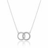 Olivia Burton Olivia Burton Bejewelled Silver Interlink Necklace Hot