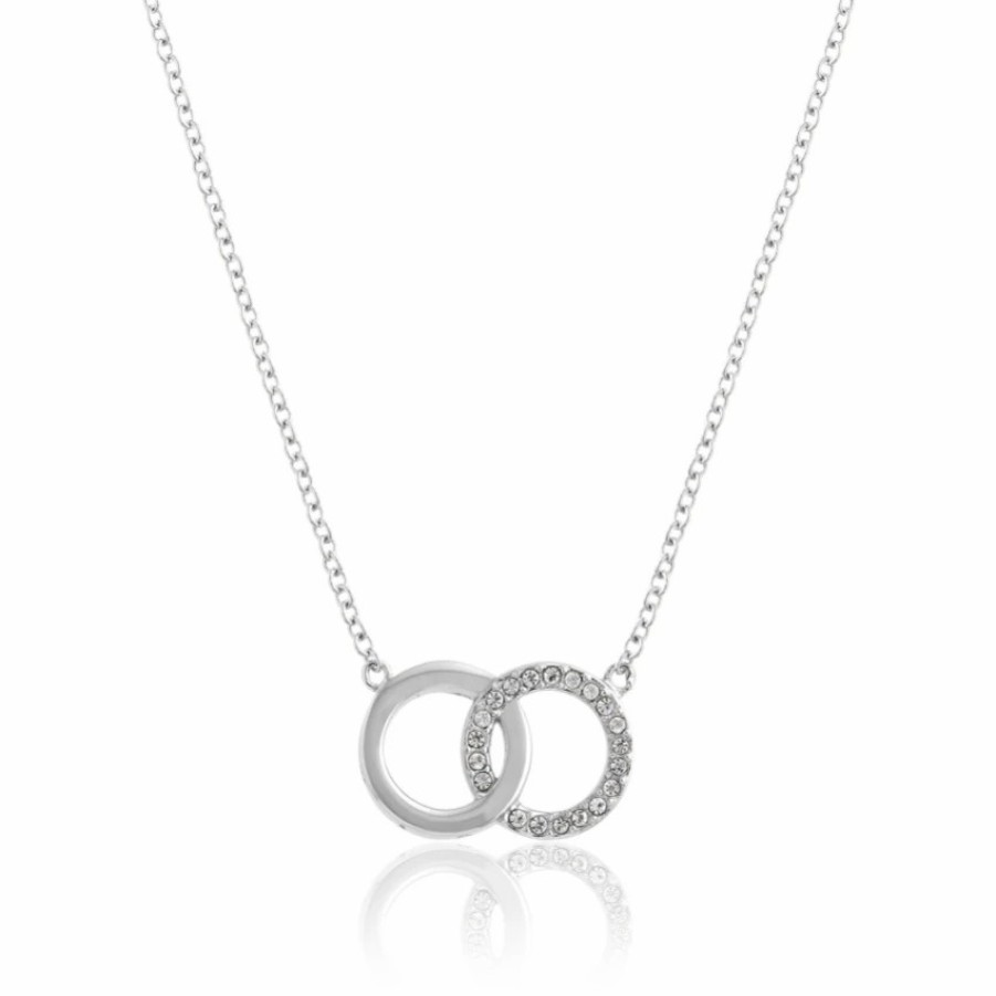 Olivia Burton Olivia Burton Bejewelled Silver Interlink Necklace Hot