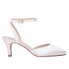 Perfect Bridal Perfect Bridal Billie Dyeable Ivory Satin Slingback Ankle Strap Heels Online