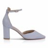 Perfect Bridal Perfect Bridal Liberty Blue Suede Block Heel Ankle Strap Court Shoes Best