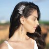 Ivory & Co Ivory And Co Moonstar Gold Sparkling Crystal And Pearl Hair Comb Clearance