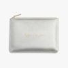 Katie Loxton Katie Loxton Mother Of The Groom Metallic Silver Perfect Pouch Best