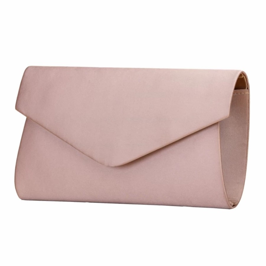 Perfect Bridal Perfect Bridal Simone Mocha Satin Envelope Clutch Bag Hot