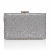 Perfect Bridal Perfect Bridal Sorrel Silver Sparkly Diamante Box Clutch Bag Wholesale