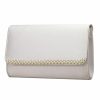 Perfect Bridal Perfect Bridal Celeste Ivory Satin Pearl Embellished Clutch Bag Best