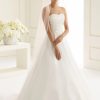 Bianco Evento Bianco Ivory Plain Single Tier Floor Length Veil With Cut Edge S227 Best