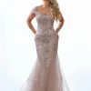 Angel Forever Angel Forever Embellished Shimmer Tulle Fishtail Prom Dress (Rose Gold) Wholesale