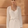 Bianco Evento Bianco Ivory Knitted Long Sleeve Tie Front Cardigan E433 Online