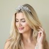 Ivory & Co Ivory And Co Samira Crystal And Pearl Floral Bridal Tiara Online