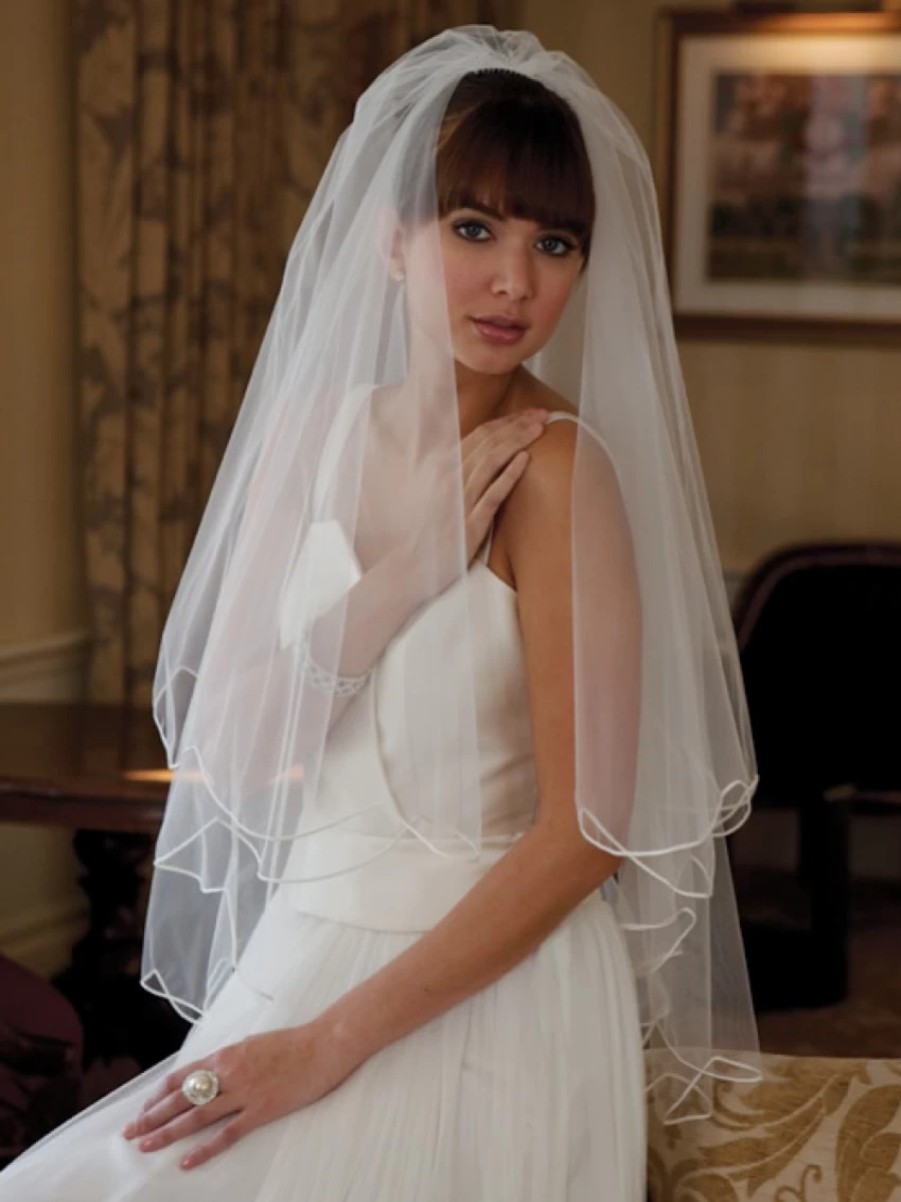 Joyce Jackson Joyce Jackson Sapporo Scalloped Edge Veil With Russian Braid Best