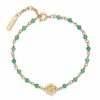 Olivia Burton Olivia Burton Minima Bee Green And Gold Plated Beaded Charm Bracelet Online