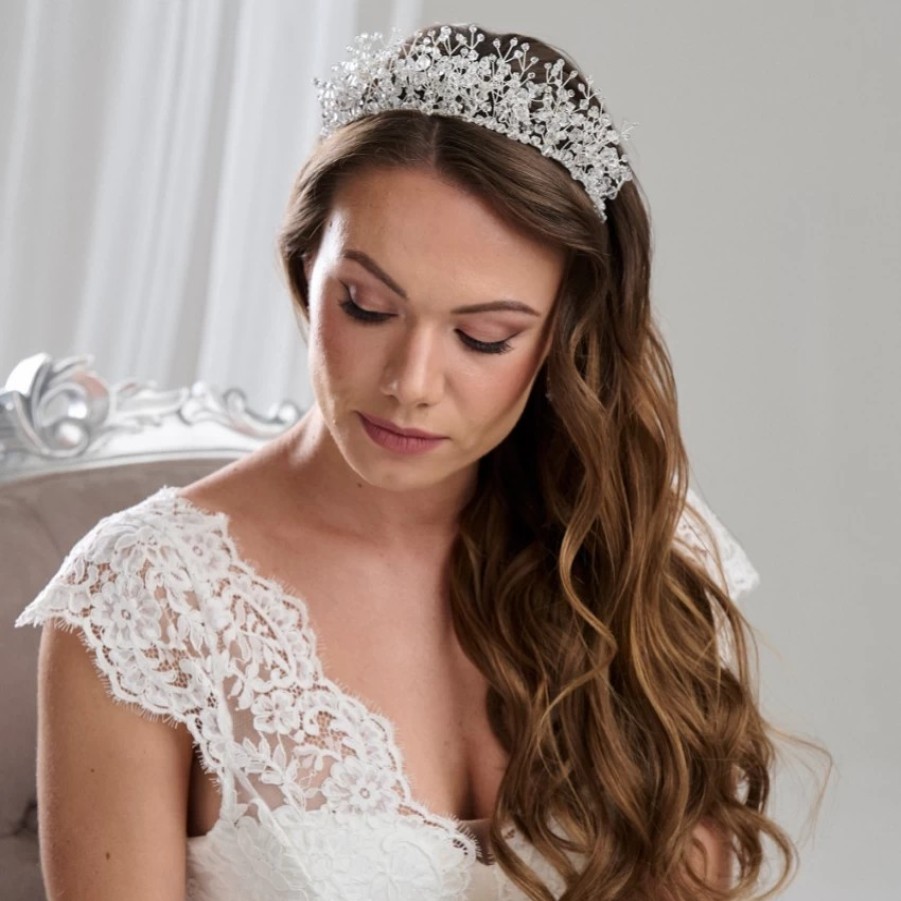 Arianna Arianna Zara Statement Crystal Embellished Tiara Ar762 Wholesale