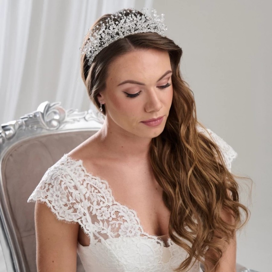 Arianna Arianna Zara Statement Crystal Embellished Tiara Ar762 Wholesale