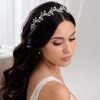 Lace & Favour Amalfi Crystal Leaves And Pearl Wedding Headband Best